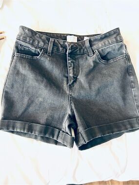 Black Time and True denim shorts